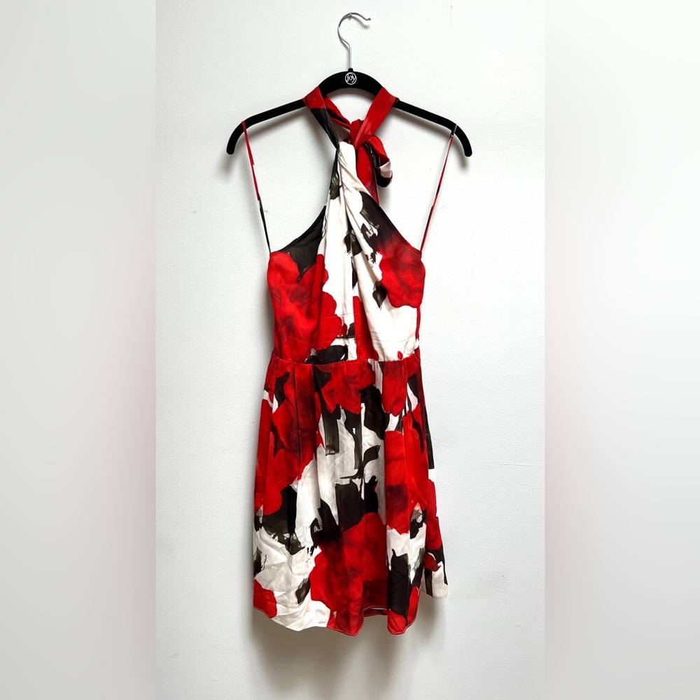 Alice + Olivia - Medium - Halter Mini Silk Dress